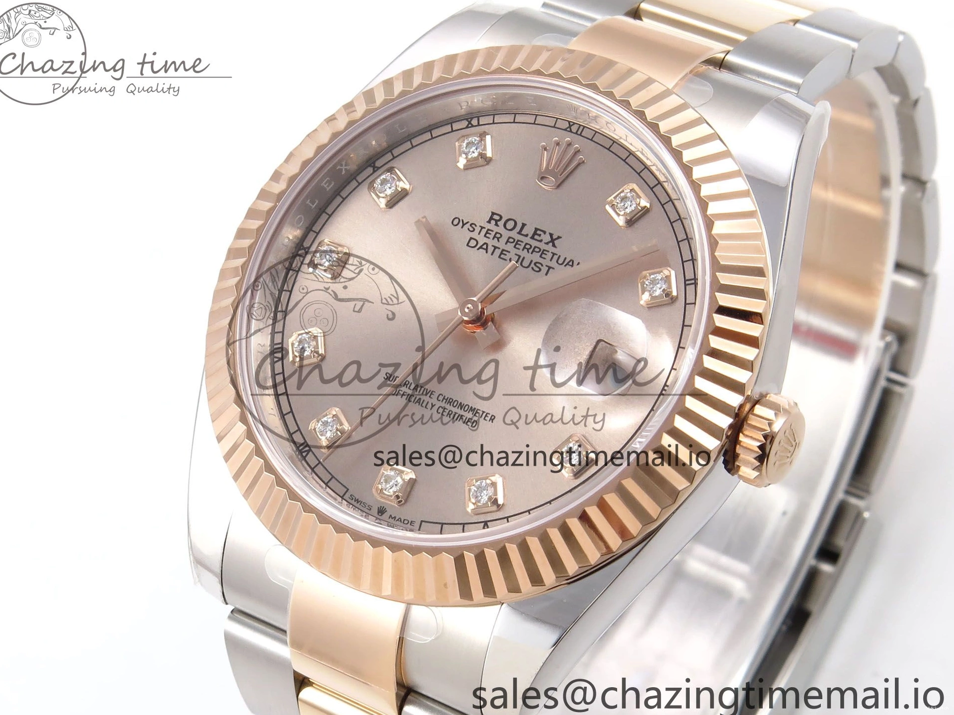 SH3235（Gain Diamonds Oyster 904L DateJust 126331 Steel Dial ARF RG on Edition 41 SS Bracelet 1:1 Weight） Best RG 0517